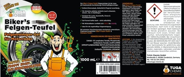 image:imageTUGA Chemie Bikers Felgen Teufel Motorrad Felgenreiniger 1L