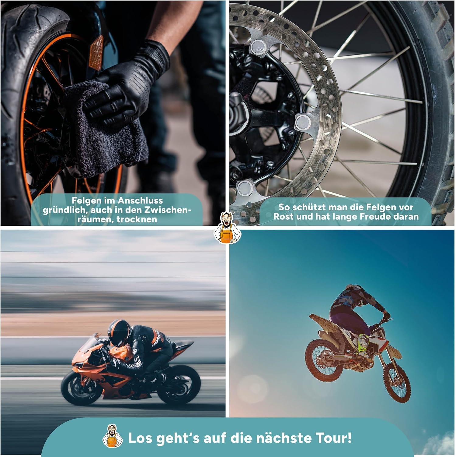 image:imageTUGA Chemie Bikers Felgen Teufel Motorrad Felgenreiniger 1L