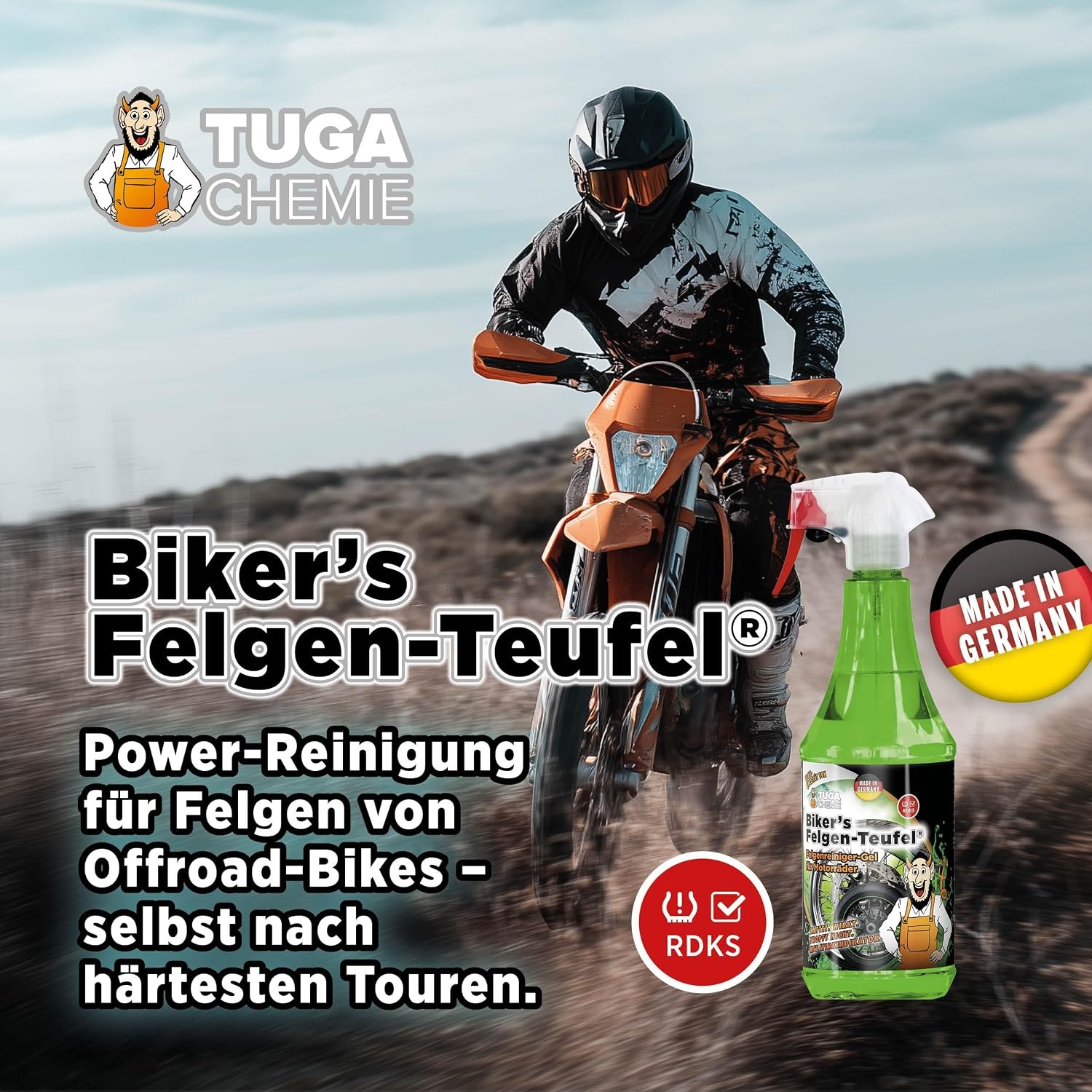image:imageTUGA Chemie Bikers Felgen Teufel Motorrad Felgenreiniger 1L