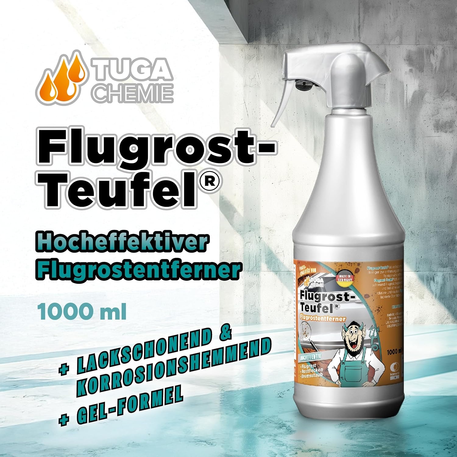 image:imageTUGA Chemie FlugrostTeufel Flugrostentferner pH hautneutral 5 L Kanister
