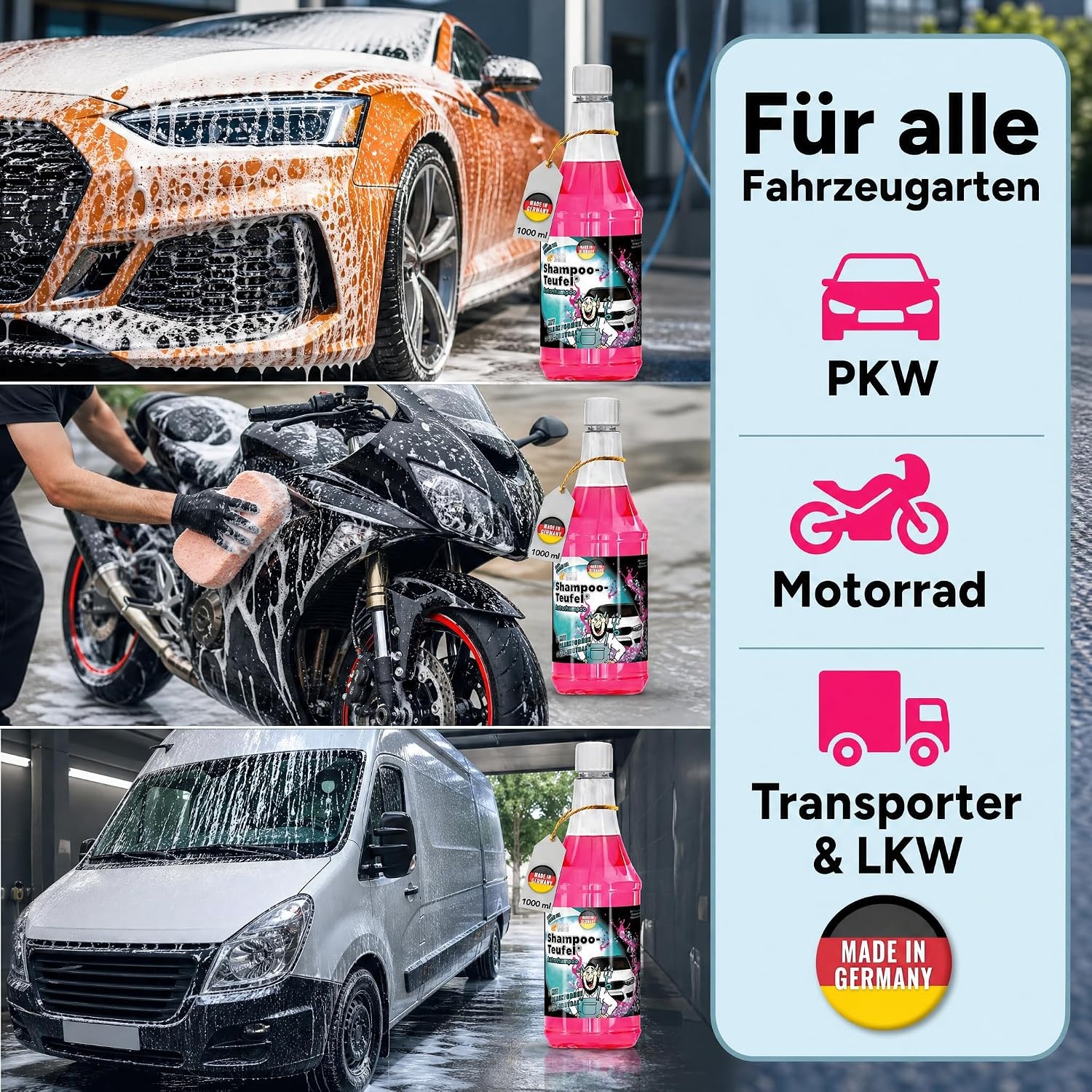 image:imageTUGA Chemie ShampooTeufel Autoshampoo Konzentrat pHneutral 1 L