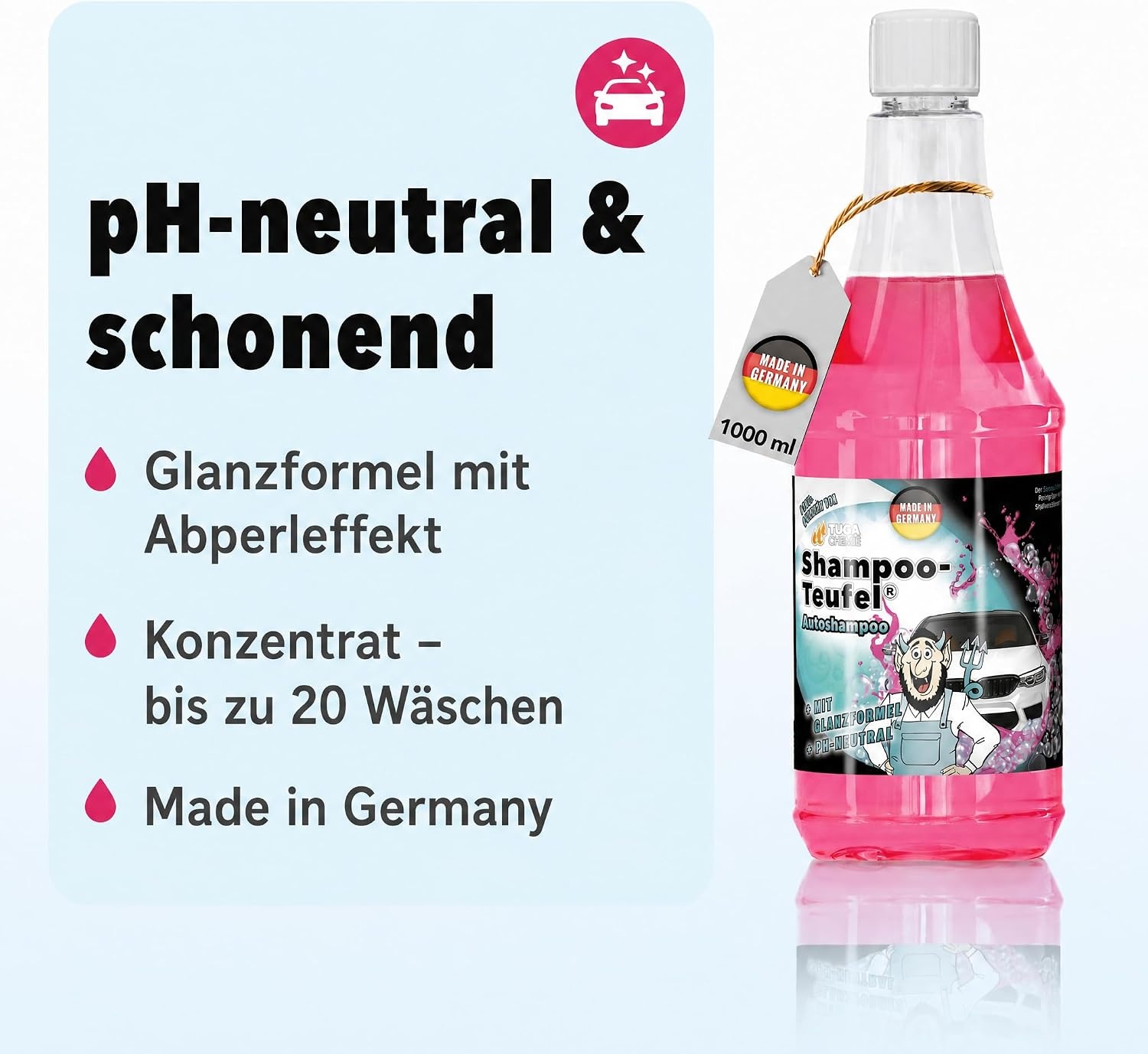 image:imageTUGA Chemie ShampooTeufel Autoshampoo Konzentrat pHneutral 1 L