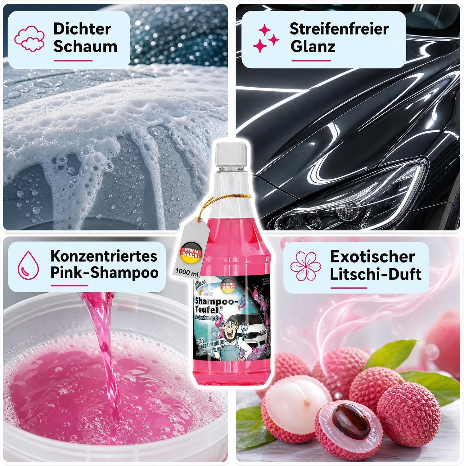 image:imageTUGA Chemie ShampooTeufel Autoshampoo Konzentrat pHneutral 1 L