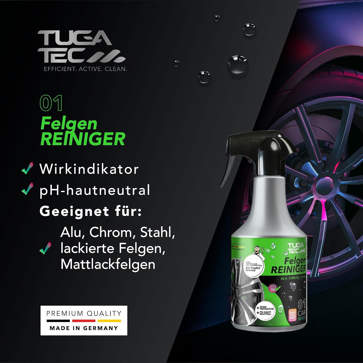 image:imageTUGA TEC Felgenreiniger 500 mL pHhautneutral Wirkindikator fr Felgen