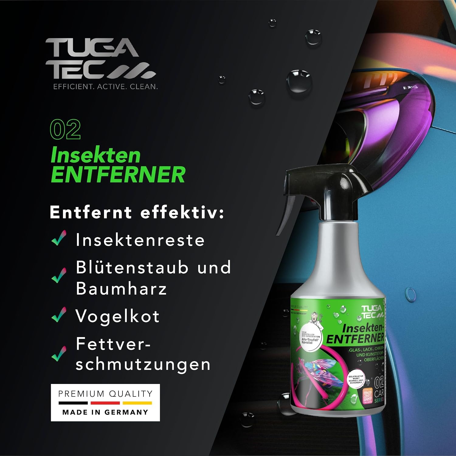 image:imageTUGA TEC Insektenentferner Premium 500 mL fr Lack Glas Kunststoff Chrom